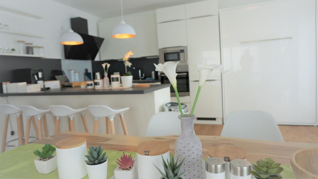 Panorama Penthouse Apartment Mit Klima Und Whirlpool Fuer Bis Zu 6 Personen Frankenthal  Esterno foto