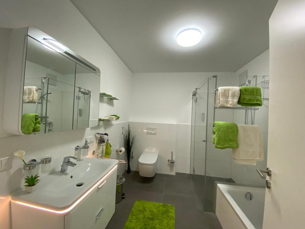 Panorama Penthouse Apartment Mit Klima Und Whirlpool Fuer Bis Zu 6 Personen Frankenthal  Esterno foto